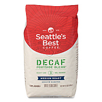 Port Side Blend Whole Bean Coffee, Decaffeinated Medium Roast, 12 oz Bag, 6/Carton (11008565CT)