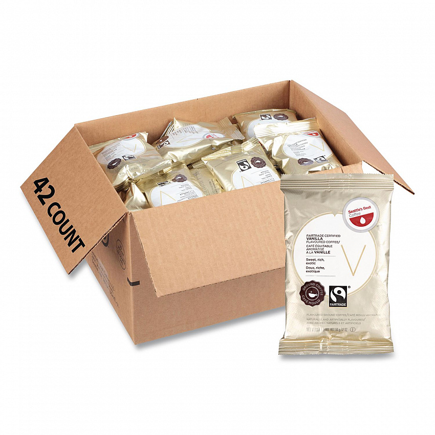 Premeasured Flavored Coffee Packs, FT Vanilla, 2 oz Packet, 42/Carton (1092836)