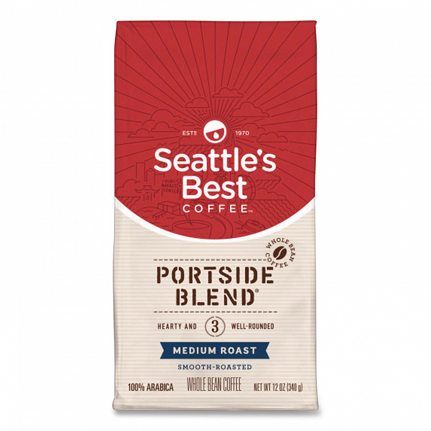 Level 3 Whole Bean Coffee, 12 oz Pack, 6/Carton (11008570EA)