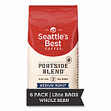 Port Side Blend Whole Bean Coffee, Medium Roast, 12 oz Bag, 6/Carton (11008570CT)