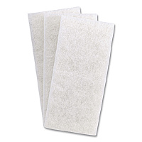 Doodlebug White Utility and Burnish Pads, 4.62 x 10, White, 10/Carton (08003B)