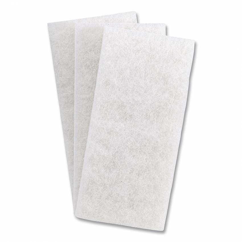 Doodlebug White Utility and Burnish Pads, 4.62 x 10, White, 10/Carton (08003B)