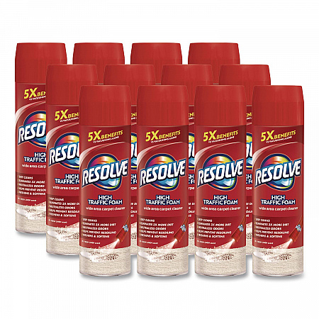 Foam Carpet Cleaner, Unscented, Foam, 22 oz Aerosol Spray, 12/Carton (00706CT)