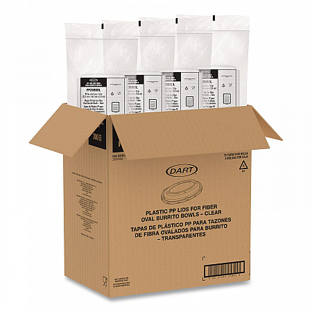 Dome Covers and Lids, For 28 oz Container, 6.75 x 9.5 x 1.83, Clear, 300/Carton (PP28BBDL)