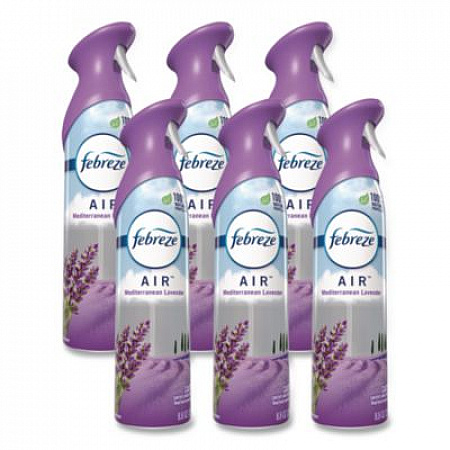AIR, Mediterranean Lavender, 8.8 oz Aerosol Spray, 6/Carton (96264)