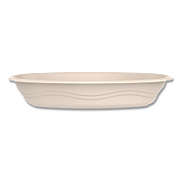 Compostable Fiber Containers, Pro Planet Seal, Bowl, 28 oz, Natural, 300/Carton (28FBRBB)