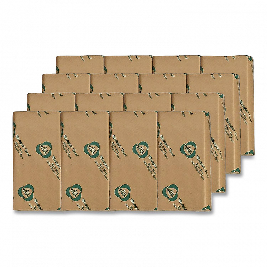 Recycled Multifold Paper Towels, 1-Ply, 9.5 x 9.5, White, 250/Pack, 16 Packs/Carton (EW416)