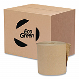 Recycled Hardwound Paper Towels, 1-Ply, 8" x 600 ft, 1.6 Core, Kraft, 12 Rolls/Carton (EK6016)
