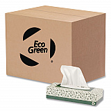 Recycled Two-Ply Facial Tissue, White, 150 Sheets/Box, 20 Boxes/Carton (EF150)