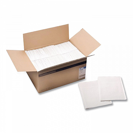Ultimate Medical Towels, Waffle Embossed, 3-Ply, 13 x 18, White, 500/Carton (918101)