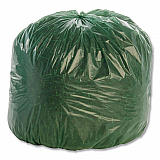 Controlled Life-Cycle Plastic Trash Bags, 33 gal, 1.1 mil, 33" x 40", Green, 40/Box (G3340E11)