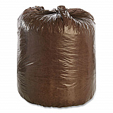 Controlled Life-Cycle Plastic Trash Bags, 39 gal, 1.1 mil, 33" x 44", Brown, 40/Box (G3344B11)