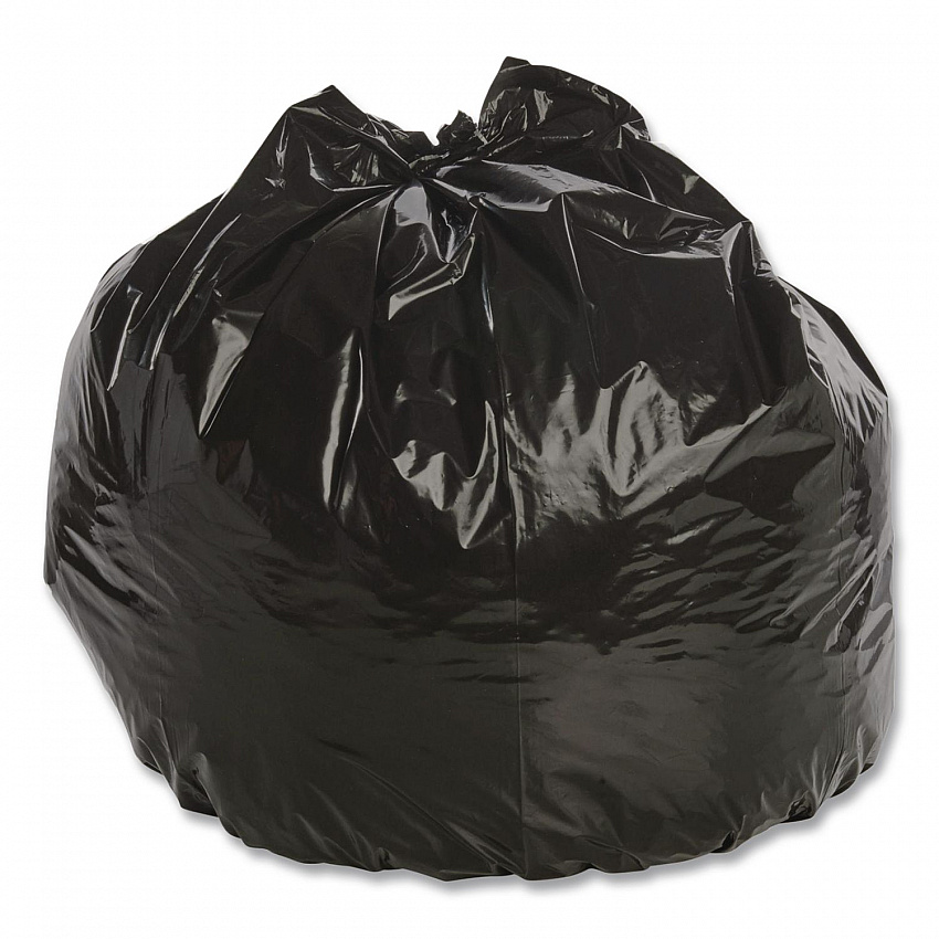 Total Recycled Content Plastic Trash Bags, 33 gal, 1.3 mil, 33" x 40", Black/Brown, 100/Carton (T3340B13)