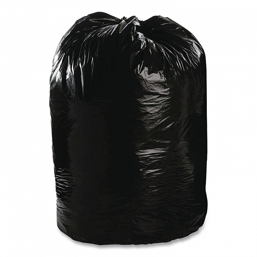 Total Recycled Content Plastic Trash Bags, 60 gal, 1.5 mil, 36" x 58", Black/Brown, 100/Carton (T3658B15)