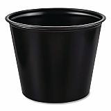 Portion Containers, 5.5 oz, Plastic, Black, 250/Bag, 10 Bags/Carton (P550BLK)