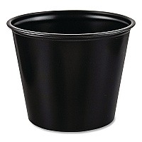 Portion Containers, 5.5 oz, Plastic, Black, 250/Bag, 10 Bags/Carton (P550BLK)