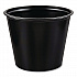 Portion Containers, 5.5 oz, Plastic, Black, 250/Bag, 10 Bags/Carton (P550BLK)