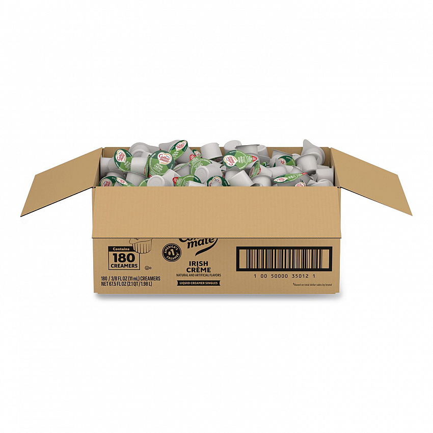 Bulk Liquid Coffee Creamer, Irish Cream, 0.38 oz Mini Cups, 180/Carton (35012CT)