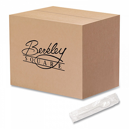 Individually Wrapped Mediumweight Cutlery, Soup Spoon, Plastic, White, 1,000/Carton (1104000)