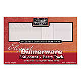 Heavyweight Party Pack, Heavyweight, Fork/Knife/Spoon, Plastic, Clear, 360/Pack (1088008)