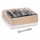 Heavyweight Plastic Knives, Reflections Design, Silver, 600/Carton (630155)