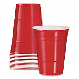SOLO Party Plastic Cold Drink Cups, 16 oz, Red, 24/Pack, 25 Packs/Carton (Y16250001)