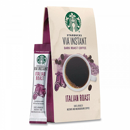 VIA Ready Brew Coffee, 0.11 oz, Italian Roast, 8/Pack, 12 Packs/Carton (12407838)