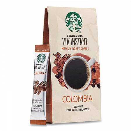 VIA Ready Brew Coffee, Colombia, 1.4 oz Packet, 8/Pack (12407839)