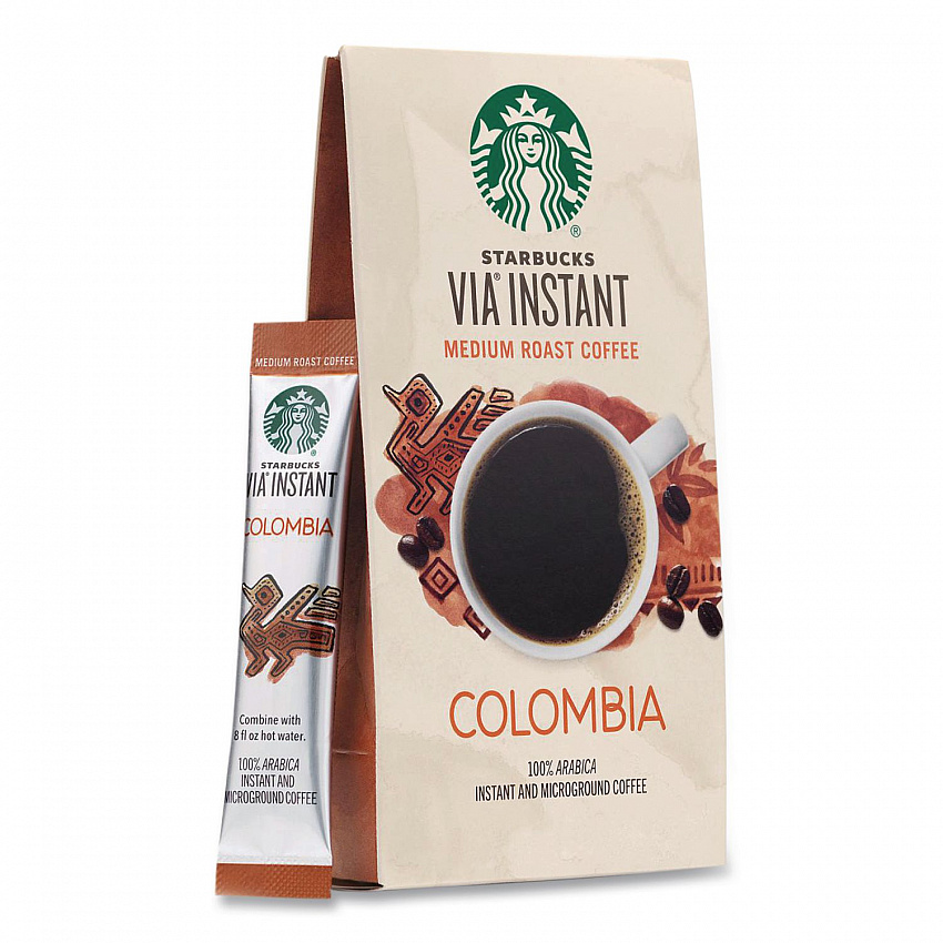 VIA Ready Brew Coffee, Colombia, 1.4 oz Packet, 8/Pack (12407839)