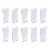 Fine Grade Utility Pad, 4.62 x 10, White, 10/Carton (401B)