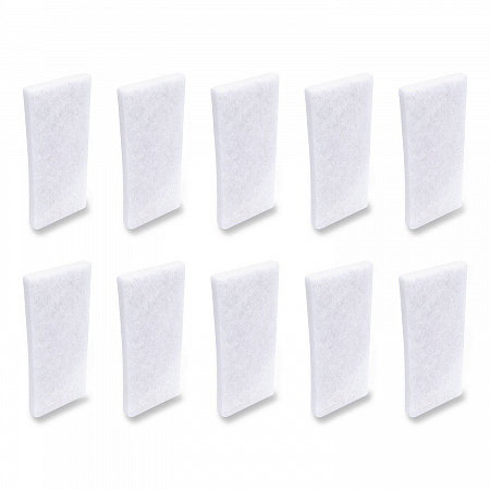 Fine Grade Utility Pad, 4.62 x 10, White, 10/Carton (401B)