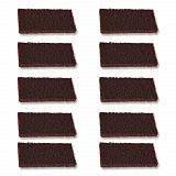 Heavy-Duty Utility Pad, 4.62 x 10, Brown, 10/Carton (403B)