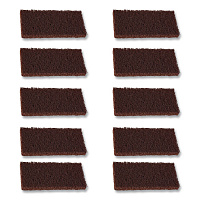 Heavy-Duty Utility Pad, 4.62 x 10, Brown, 10/Carton (403B)