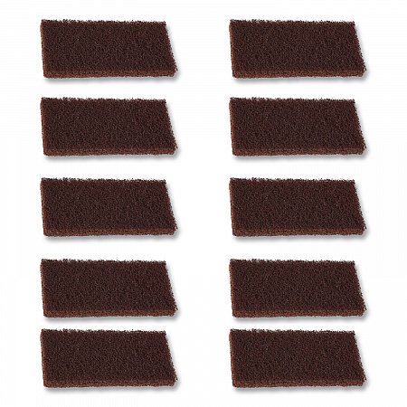 Heavy-Duty Utility Pad, 4.62 x 10, Brown, 10/Carton (403B)