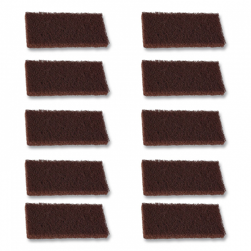 Heavy-Duty Utility Pad, 4.62 x 10, Brown, 10/Carton (403B)
