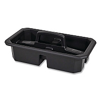 Cleaning Caddy, Compatible with Full Size and Compact Housekeeping Carts, Plastic, Black, 6/Carton (2202586)