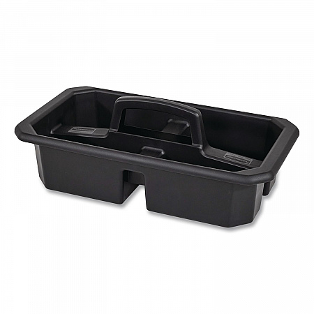 Cleaning Caddy, Compatible with Full Size and Compact Housekeeping Carts, Plastic, Black, 6/Carton (2202586)