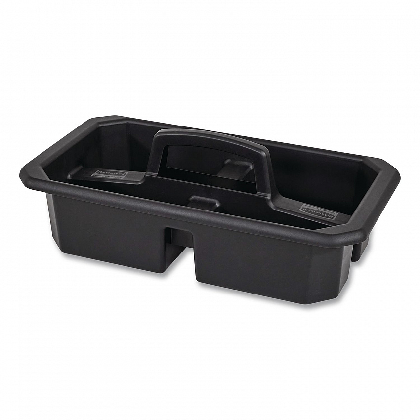 Cleaning Caddy, Compatible with Full Size and Compact Housekeeping Carts, Plastic, Black, 6/Carton (2202586)