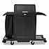 Housekeeping Cart with Hood and Doors, Plastic, 4 Shelves,1 Bin, 24.4 x 62.4 x 56.9, Black (2202587)