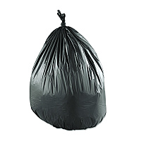 Low-Density Commercial Can Liners, 55 gal, 1.15 mil, 43" x 47", Black, Interleaved Roll, 25 Bags/Roll, 5 Rolls/Carton (SLW4347SPKC)