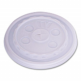 Plastic Lids for Foam Cups and Bowls, Slotted, Fits 12 oz to 24 oz Cold Cups, Translucent, 1,000/Carton (221935)