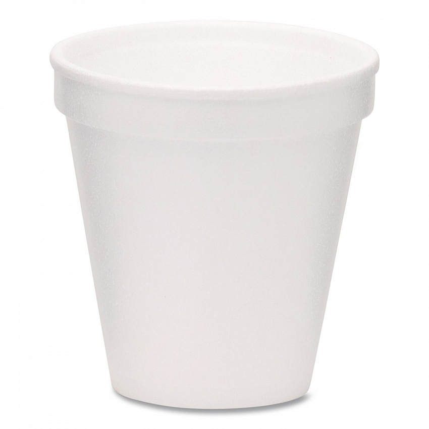Foam Drink Cups, 6 oz, White, 1,000/Carton (221965)