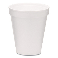 Foam Drink Cups, 8 oz, White, 1,000/Carton (221966)