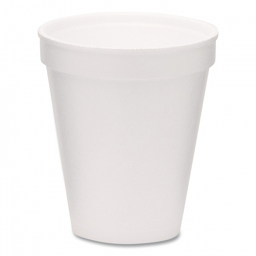 Foam Drink Cups, 8 oz, White, 1,000/Carton (221966)