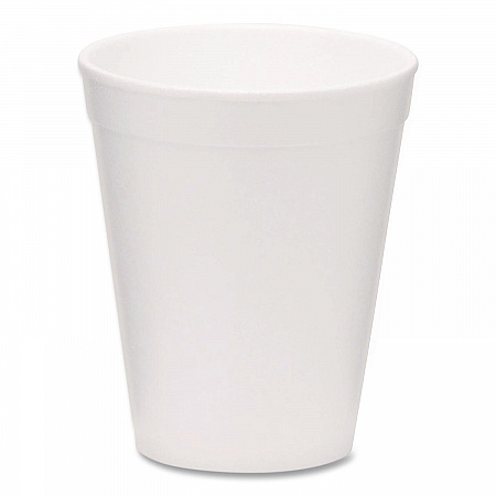 Foam Drink Cups, 10 oz, White, 1,000/Carton (221969)