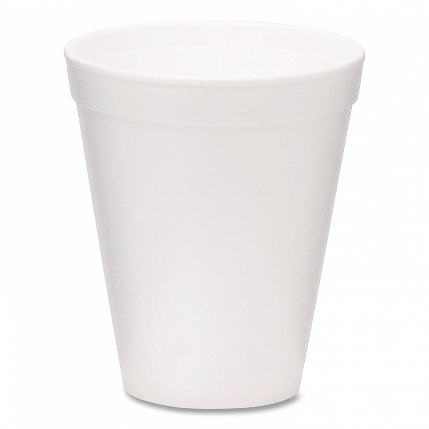 Foam Drink Cups, 12 oz, White, 1,000/Carton (221971)