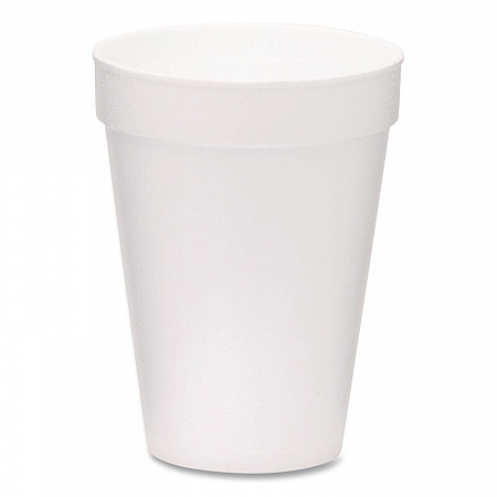 Foam Drink Cups, 14 oz, White, 1,000/Carton (221972)