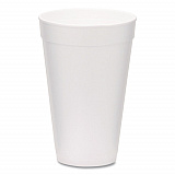 Foam Drink Cups, 16 oz, White, 500/Carton (221974)