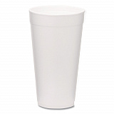 Foam Drink Cups, 20 oz, White, 500/Carton (221976)