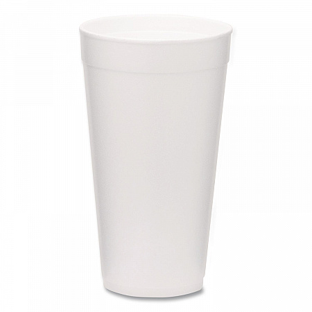 Foam Drink Cups, 20 oz, White, 500/Carton (221976)